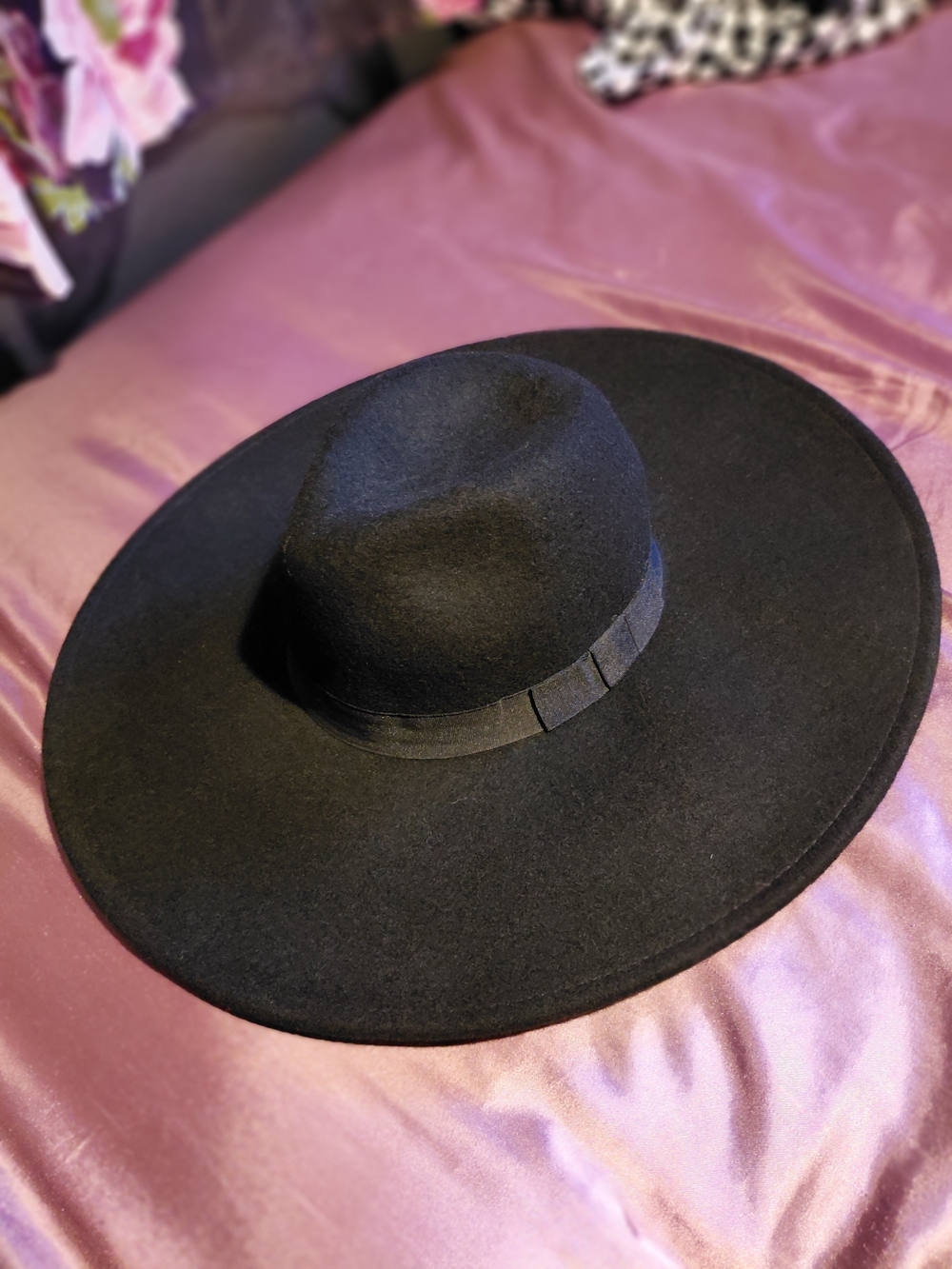 Killstar Wide-Brim Felt Fedora in Black